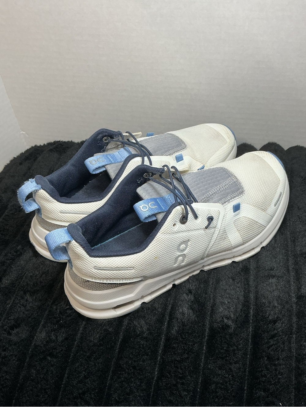On Cloud Sky Kids 5.5Y / Women’s 7 Running Shoes White Denim Blue - Picture 8 of 16